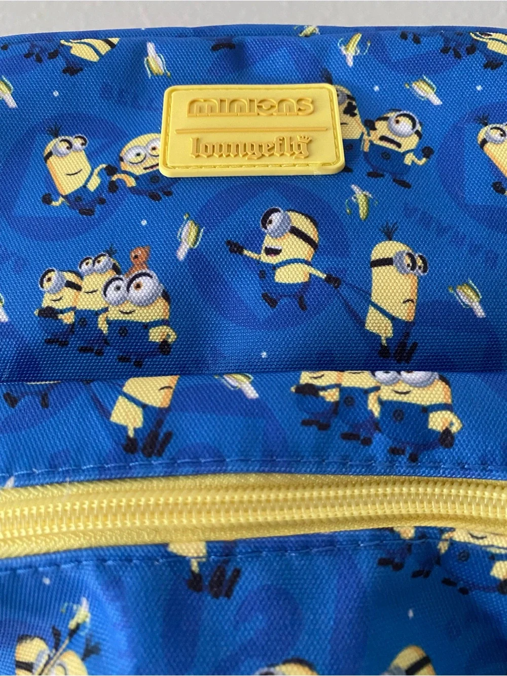 Loungefly Despicable Me Minions All-Over Print Nylon Square Mini Backpack